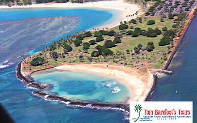 Magic Island between Waikiki and Honolulu